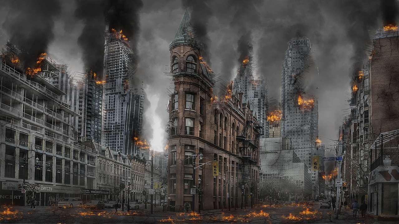 City of Detroit in Flames