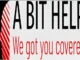 AbitHelp.com logo: Black text "A BIT HELP" above red text "We got you covered" with a stylized red and white striped head silhouette on the left.